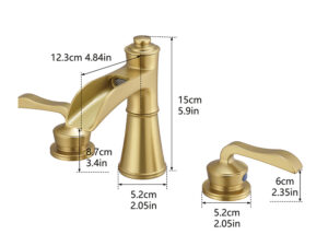 gold bathroom faucet 3 hole