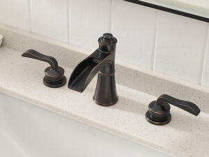 2 handle 3 hole bathroom basin taps