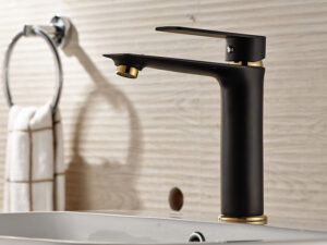 golden bathroom faucet