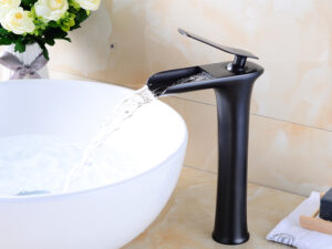 black basin faucet