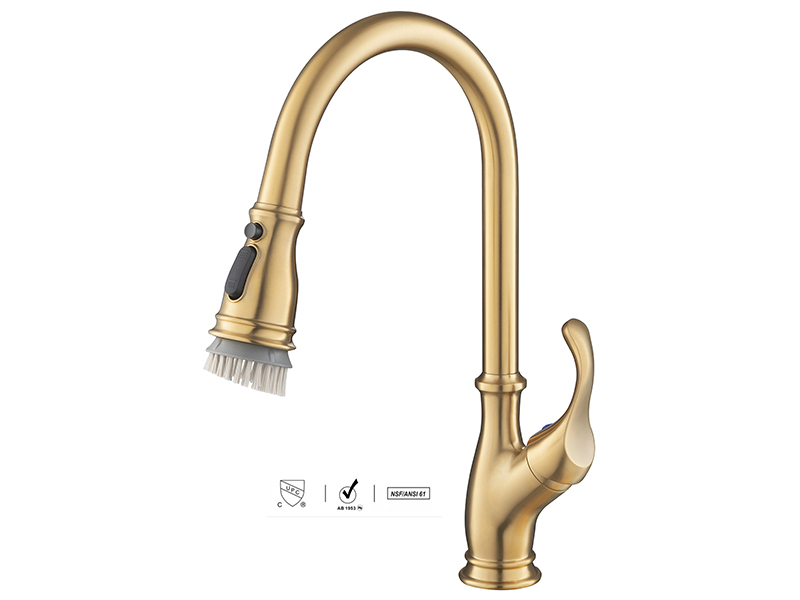 kitchen faucet brushed gold