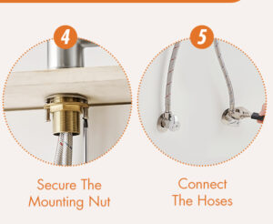 "A close-up of under-sink plumbing and shut-off valves"