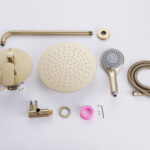 In-Wall Bathroom Rainfall Shower Faucet Set with two function