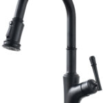 matte black pull-down kitchen faucet