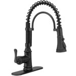 commercial spring kitchen faucet matte black