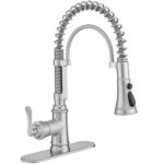 1 or 3 hole kitchen faucet with deck plate