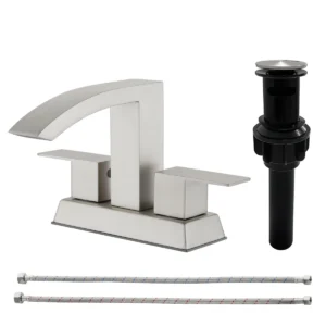 brushed nickel bathroom sink faucet
