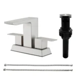 modern bathroom faucet with pop up drain