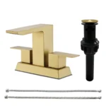 brushed gold bathroom sink faucet