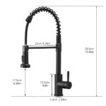 pull-down spray kitchen faucet for large deep sinks