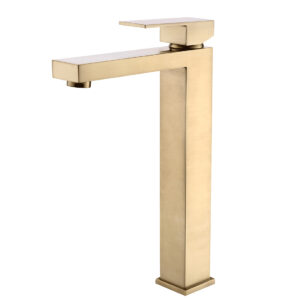 Brushed Gold Single Hole Bathroom Faucet