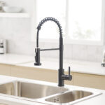matte black pull-down kitchen faucet