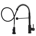 easy-install single handle black kitchen faucet