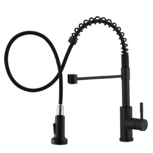 easy-install single handle black kitchen faucet