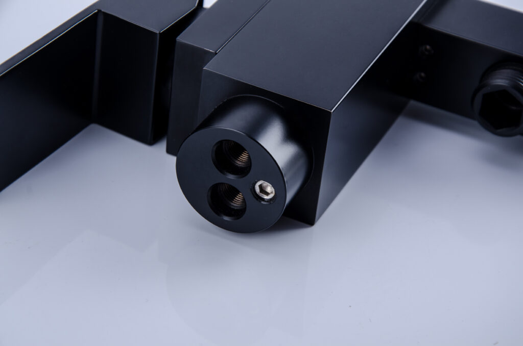 Black Floor Mount Single Handle with Hand Shower