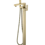 Brushed gold Freestanding Bathtub Faucet Tub Filler Floor Mount