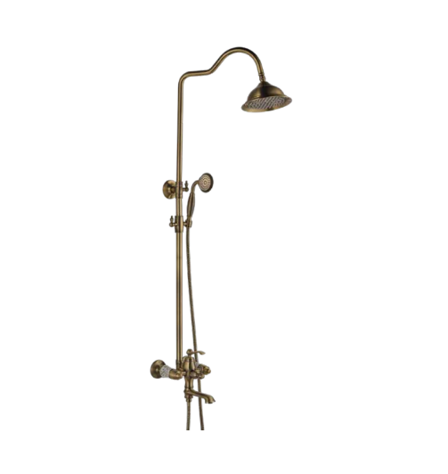 Antique bronze brass Bathroom Classic Exposed Shower Faucet Wall Mount Shower System