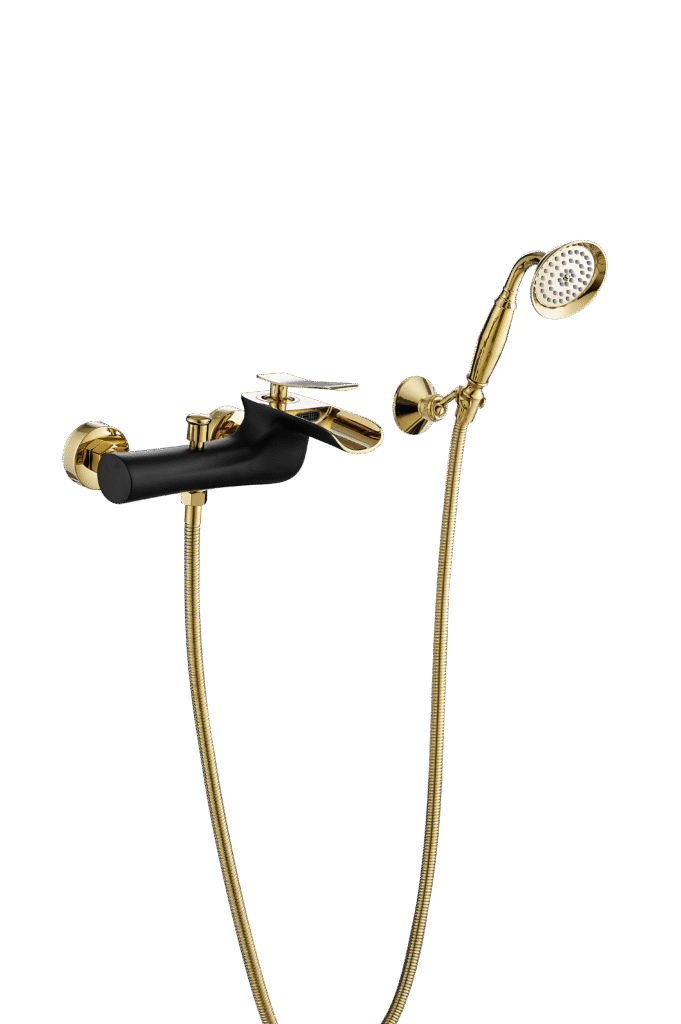 Gold Brass Shower System Bathroom Shower Faucet Set