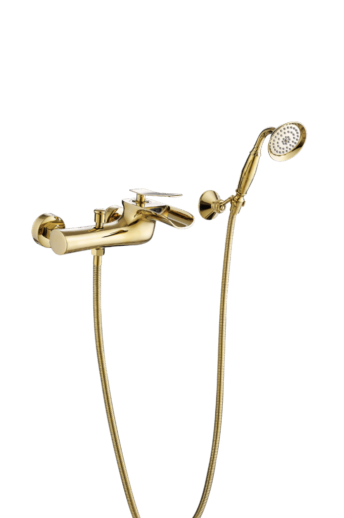 Gold Brass Shower System Bathroom Shower Faucet Set