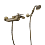 Gold Brass Shower System Bathroom Shower Faucet Set