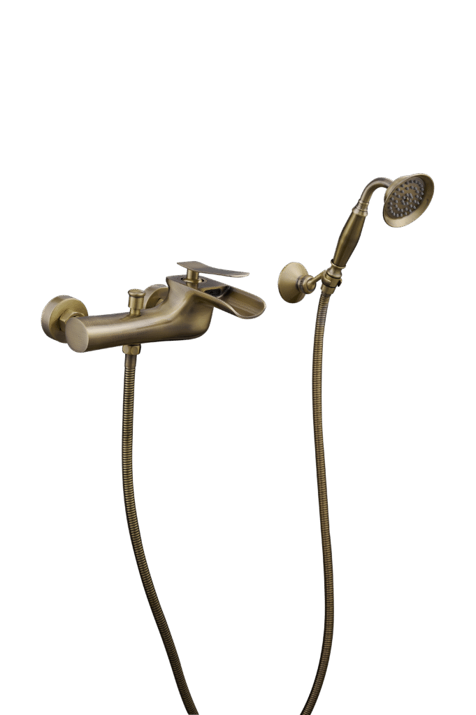 Gold Brass Shower System Bathroom Shower Faucet Set