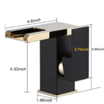 Black and Gold Color Waterfall Bathroom Faucet