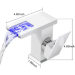 Single Hole Bathroom Sink Faucet With White Colour