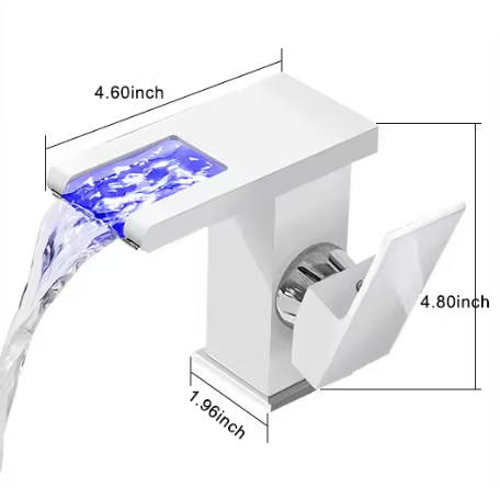 Single Hole Bathroom Sink Faucet With White Colour