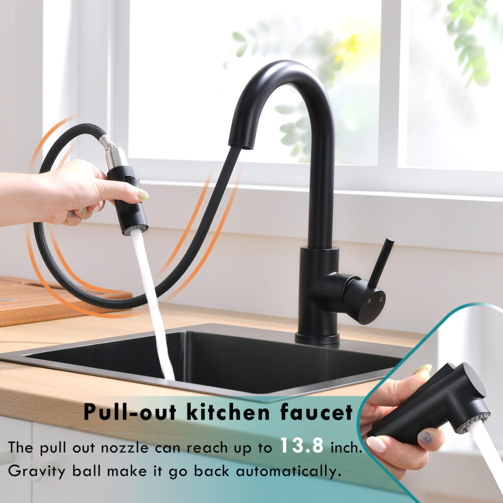 high arc single handle kitchen sink faucet