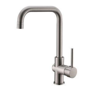 Brushed Nickel brass single handle kitchen faucet
