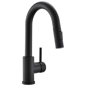matte black pull out kitchen faucet with sprayer