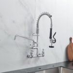restaurant kitchen pre rinse faucet with auxiliary spout