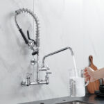restaurant kitchen pre rinse faucet with auxiliary spout