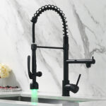 LED temperature kitchen faucet battery free