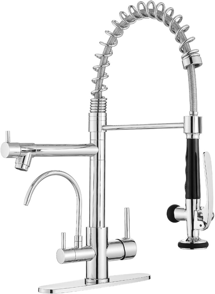 3 in 1 Kitchen Faucet with Water Filler and Pull Down Sprayer