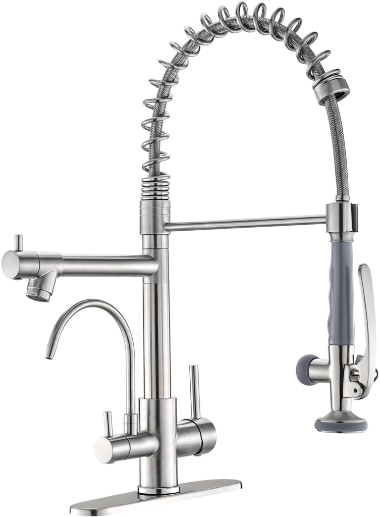 3 in 1 Kitchen Faucet with Water Filler and Pull Down Sprayer