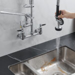 restaurant kitchen pre rinse faucet with auxiliary spout