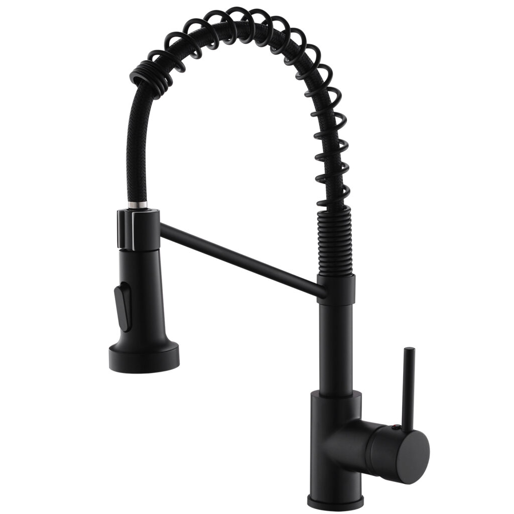 matte black high arc kitchen sink faucet