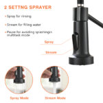 matte black high arc kitchen sink faucet