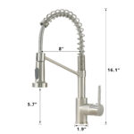 rust proof pull down kitchen faucet for bar sink