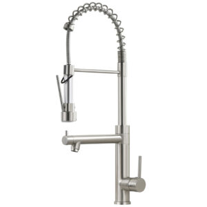 commercial pre-rinse kitchen faucet with pot filler
